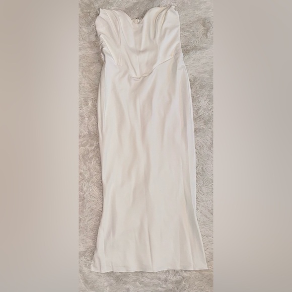 NWOT HOUSE OF CB Tamara Ivory Strapless Corset Maxi Dress sz XL - Picture 7 of 12